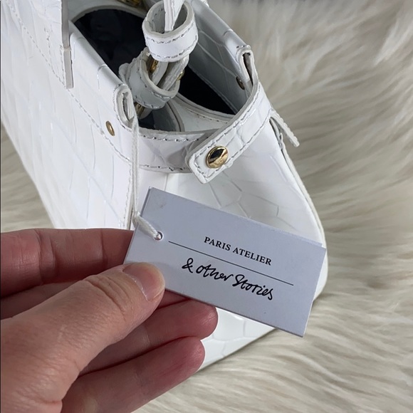 & Other Stories NWT Croc Embossed Leather Purse - Picture 8 of 11